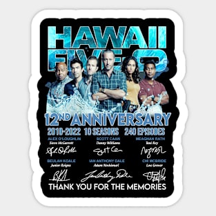 Hawaii Five O 12nd Years 2010 2022 Signatures Sticker